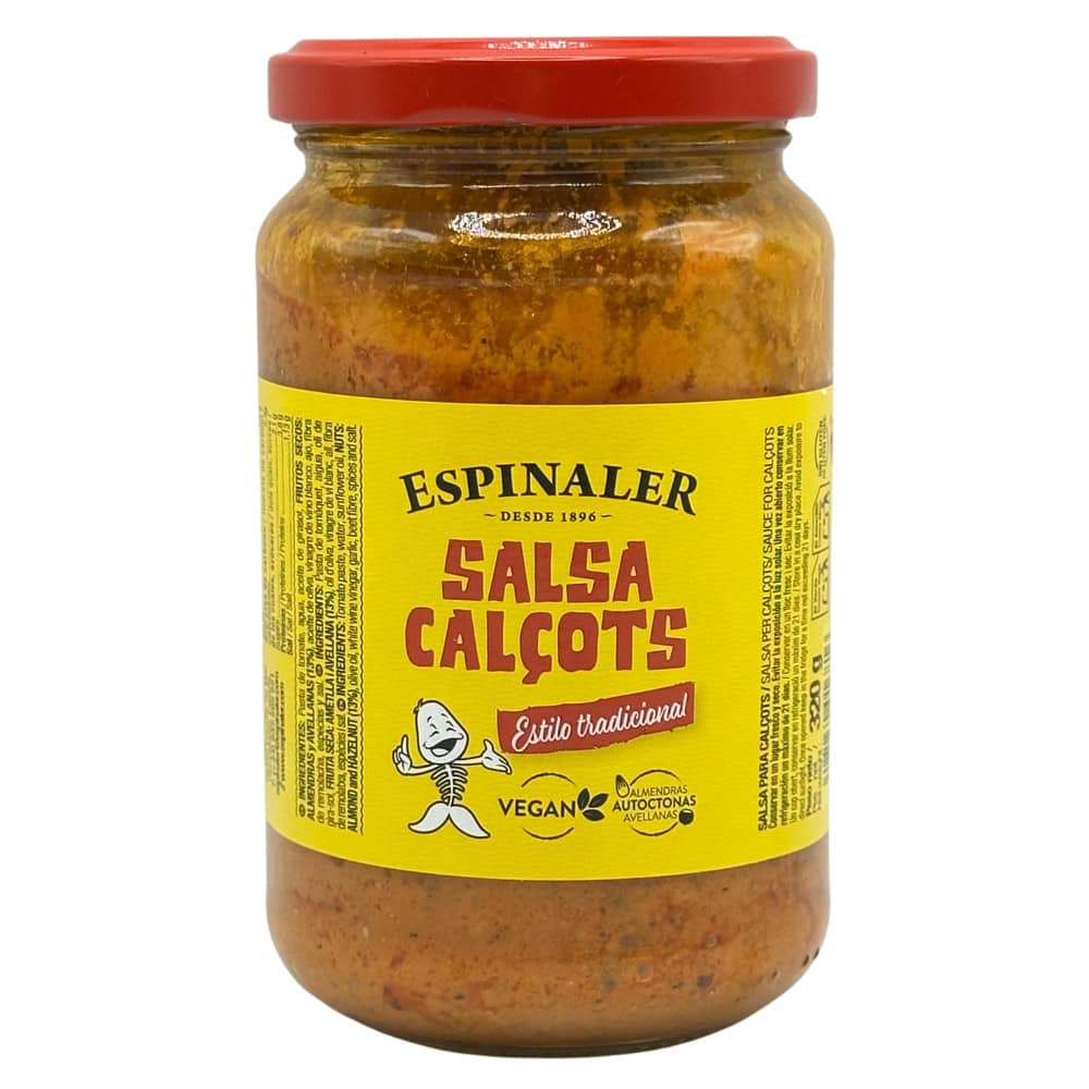 1. Vegane, spanische Salsa Calçots in Glas, perfekt für Tapas, mit traditionellem Geschmack, frei von tierischen Produkten, aus Spanien, ideal für vegane Ernährung, 320g.