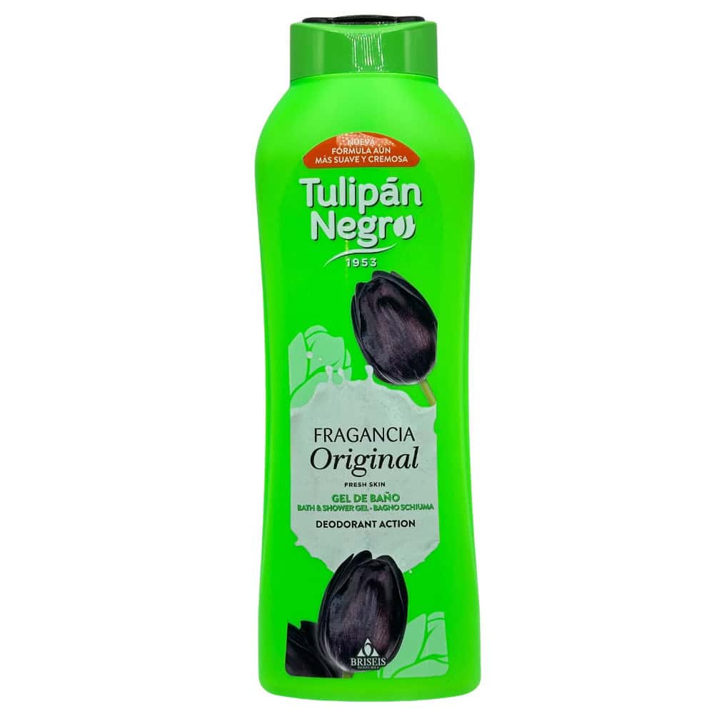 Duschgel Tulipan Negro mit schwarzer Tulpe, 650 ml, für frische Haut und angenehmen Duft. Perfekt für die tägliche Reinigung und Pflege.