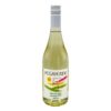 Frontalaufnahme einer Flasche Vegaverde Spritzwein, spanischer Weißwein, auf weißem Hintergrund, mit klarer Etikettierung und silberner Flaschenkappe, ideal für Weinliebhaber und Feinschmecker.