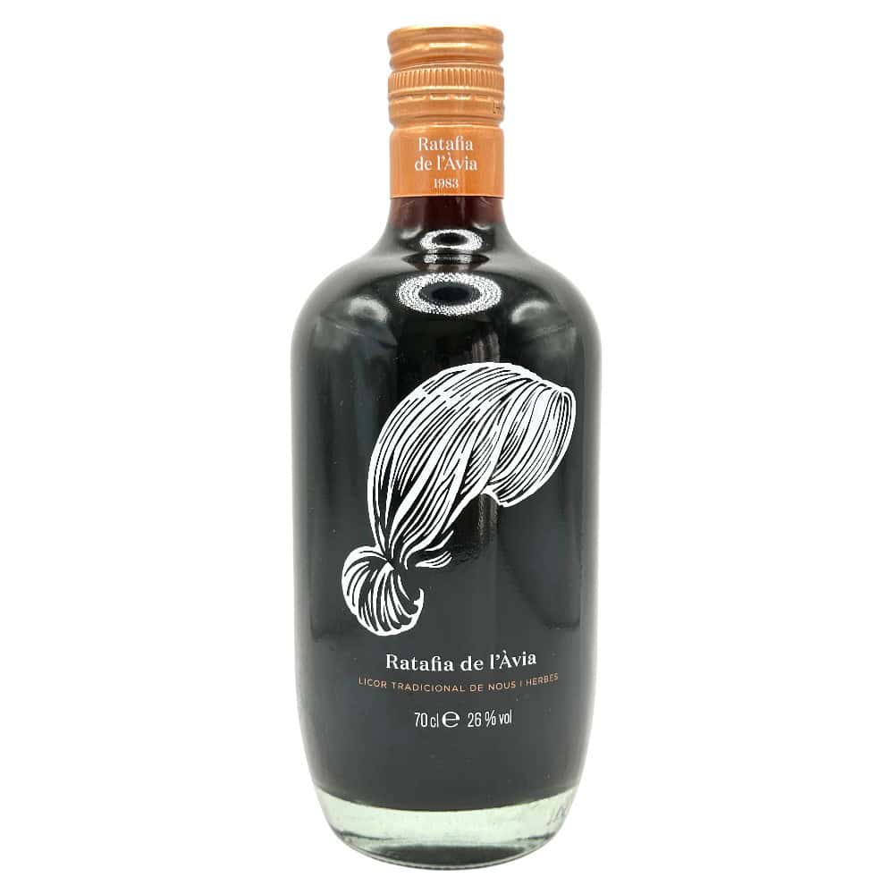 Rote Weinbrandflasche mit traditionellem spanischem Design, ideal für Spirituosenliebhaber, hergestellt in Spanien, 70 ml, 26% Vol.