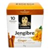Hochwertiger Ingwer-Tee mit Kurkuma und Zimt, 10 Teebeutel, direkt aus Spanien, ideal für Gesundheit und Wohlbefinden.