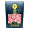 Deraturiertes spanisches Cular-Schweinefleisch, verpackt in einer blauen Verpackung mit gelbem Logo, ideal für authentische spanische Gerichte, direkt aus Spanien.