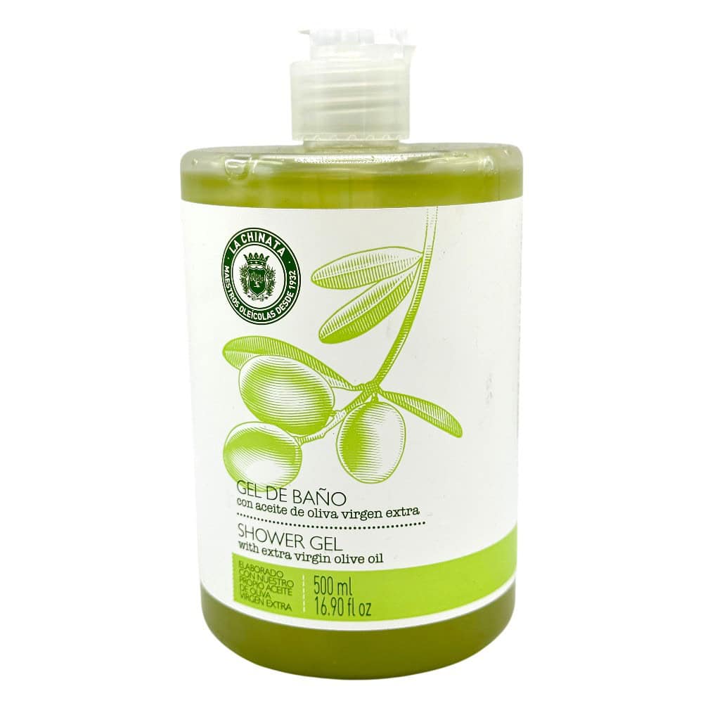 Sauberes, grünes Duschgel mit Olivenöl, 500 ml, aus Spanien, natürliche Pflege, vegan, frei von Parabenen, ideal für empfindliche Haut, marokkanisches Olivenöl, nachhaltige Produktion, hochwertige Inh.