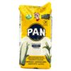 Vorgkochtes weißes Maismehl in 1 kg Packung, glutenfrei, ohne GVO, ideal für spanische Gerichte.