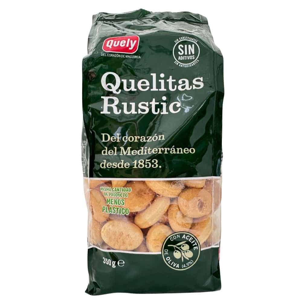 Quely Quelitas Rustic, knusprige Häppchen aus Inca, Spanien, 350g, ohne künstliche Zusätze, mit Olivenöl.