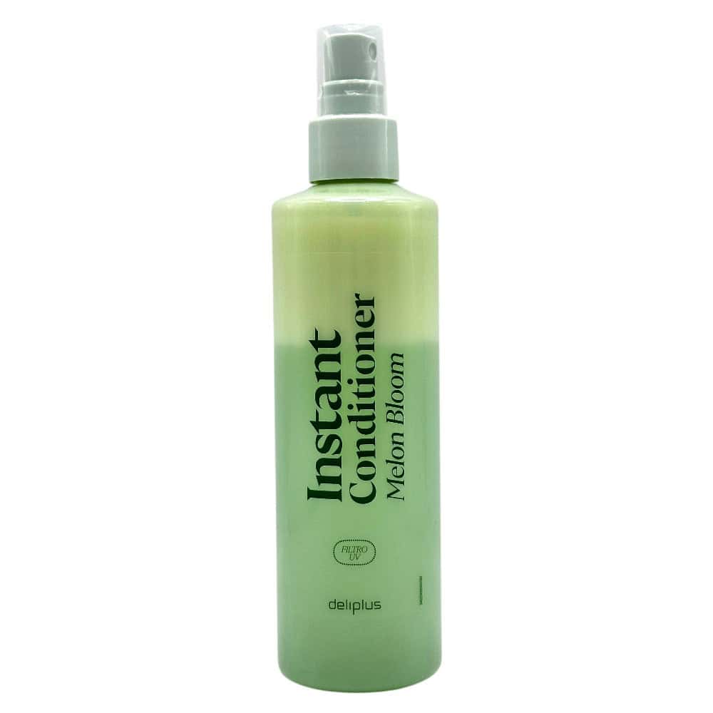 Mareni Melón Bloom Instant-Conditioner in grünem Flakon mit Sprühkopf, ideal für sofortige Haarpflege.