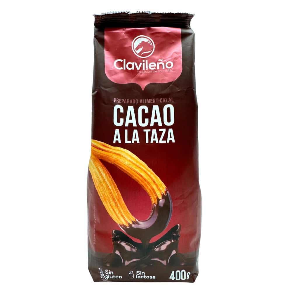 Clavileño Trinkschokolade aus Spanien, 400g, mit Kakao, glutenfrei und laktosefrei, ideal für heiße Schokolade.