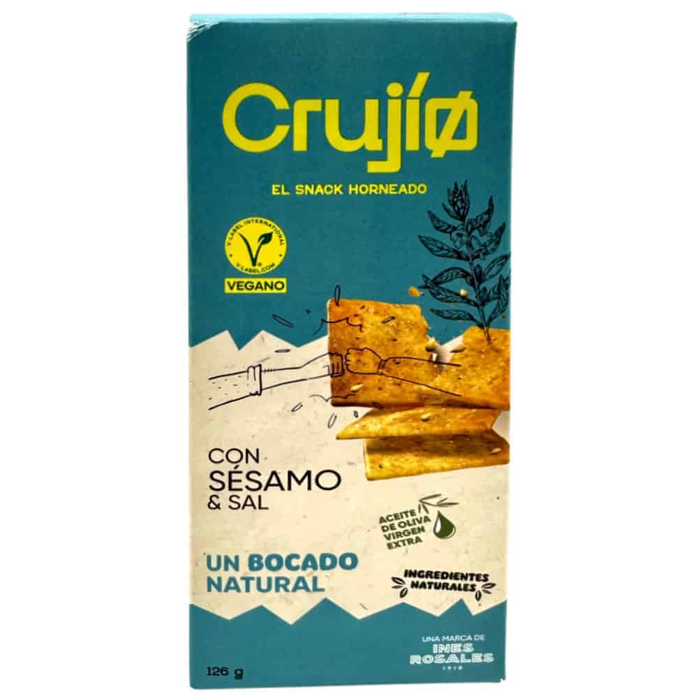 Mareni Crujío Sesam Salz Snack, vegan, aus Spanien, 126g, mit natürlichen Zutaten, MHD 07/2026.