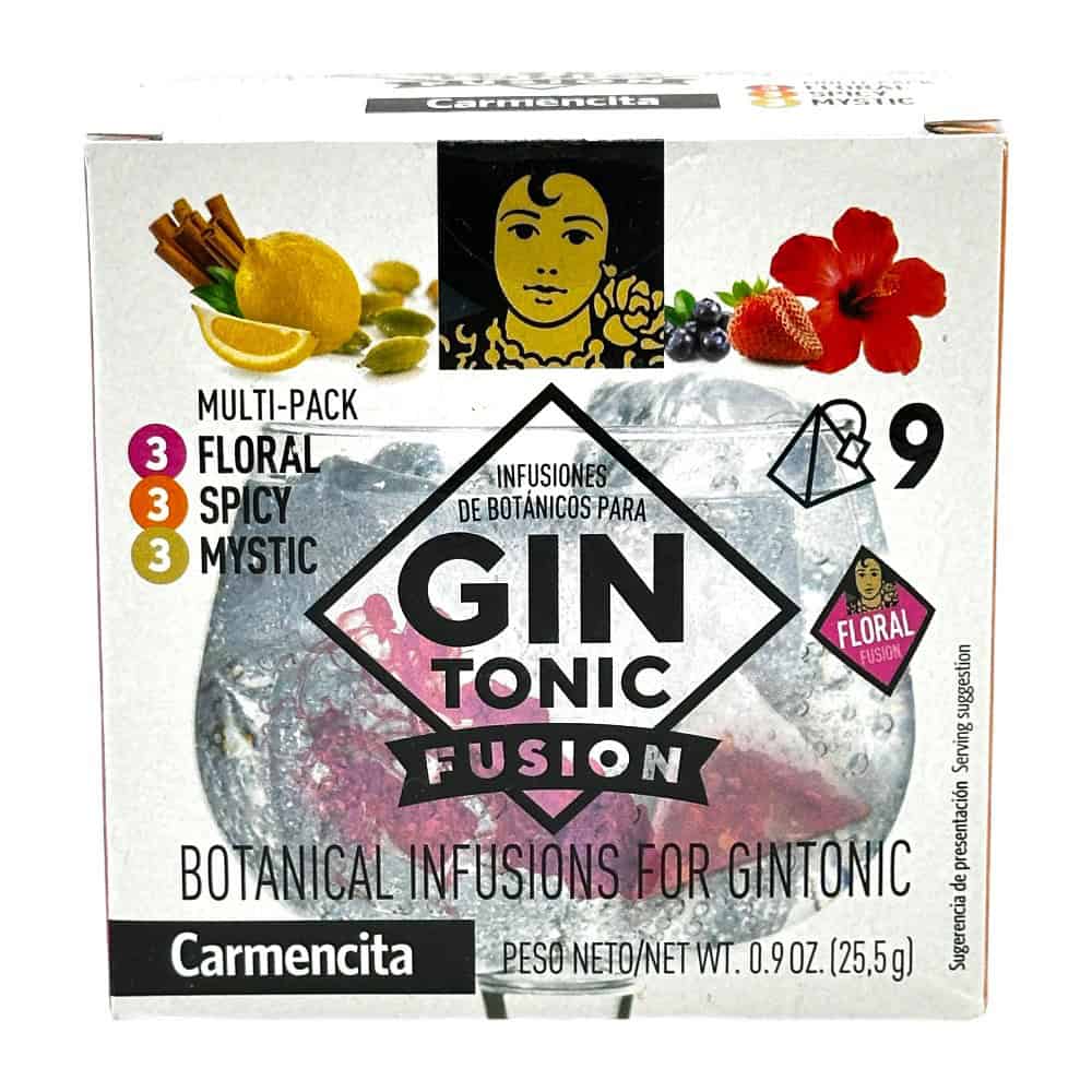 Mareni Gin Tonic Fusion mit botanischen Infusionen, floral, spicy und mystisch, 25,5 g, 9 Beutel, spanische Qualität.
