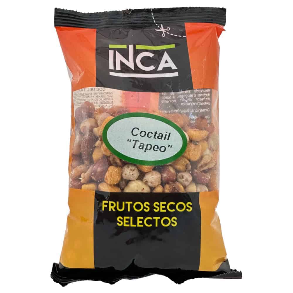 Inca Knabbercocktail Tapeo mit getrockneten Früchten, ideal für spanische Snacks, 125 g, haltbar bis 08/2026.