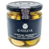 Marini Manzanilla-Oliven mit Knoblauch und Rosmarin in Glas, spanische Spezialität, 190g.