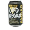 Mareni Ambar Oro negro glutenfreies Schwarzbier in Dose, spanische Craft-Bier-Qualität, mit schwarzer Verpackung und auffälligem Design.