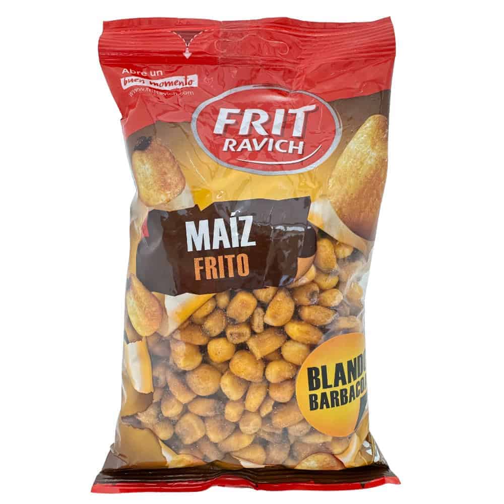 Frittierter Mais mit Barbecue-Geschmack in 150g Packung, spanische Snack-Delikatesse von Mareni.