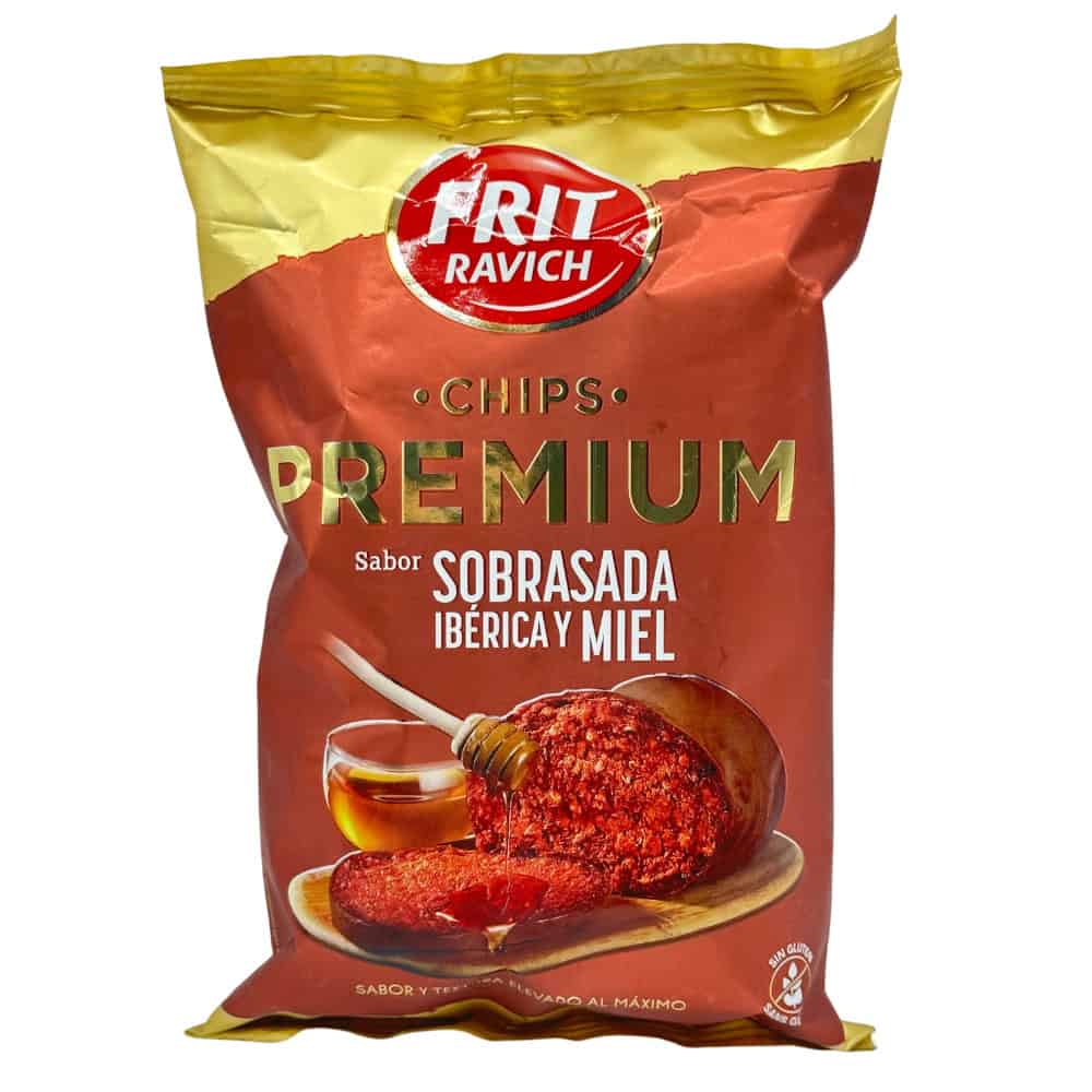 Mareni Premium Kartoffelchips mit Sobrasada Iberica und Honig Geschmack, 36g, spanische Spezialität.