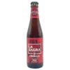 Mareni La Sagra Criolla Rotbier Flasche 0,33 l mit rotem Etikett und schwarzem Kronkorken.