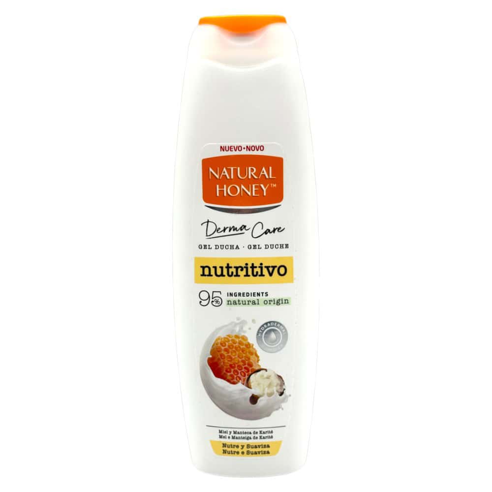 Natürliche Honig-Duschgel von Mareni mit Karamell und Bienenwachs, 650 ml, für intensive Pflege.