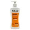 Babaria Vitamin C Body Lotion Flasche mit Pumpspender, helles Design, für strahlende Haut, 400 ml.