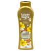 Duschgel Tulipán Negro mit Amber und Sandelholz, 650 ml, in goldener Flasche mit Blumen-Design.