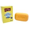La Toja Pflegeseife mit Mineralsalzen, 100 g, in gelber Verpackung und Seifenstück.