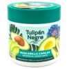 Mareni Tulipán Negro Mascarilla Capilar Hidratante intensiva für trockenes, lockiges Haar mit Avocado, Aloe Vera und Hyaluronsäure, 400 ml.