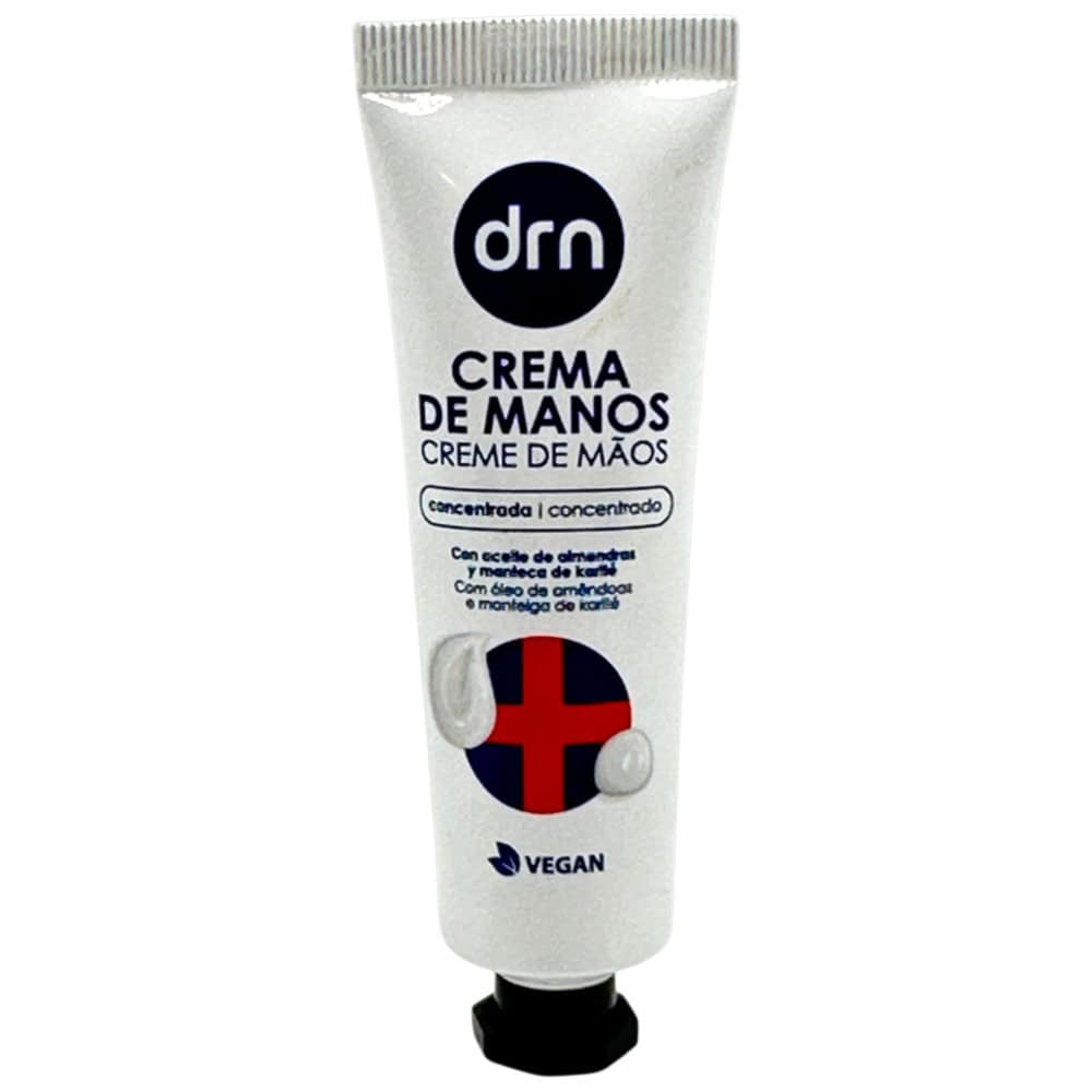 DRN Handcreme mit spanischem Flaggenmotiv, vegan, konzentrierte Formel für gepflegte Hände, 30 ml.