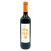 Mareni Rotwein Enterizo Bobal Tempranillo Flasche mit orangefarbenem Korken, auf weißem Hintergrund.