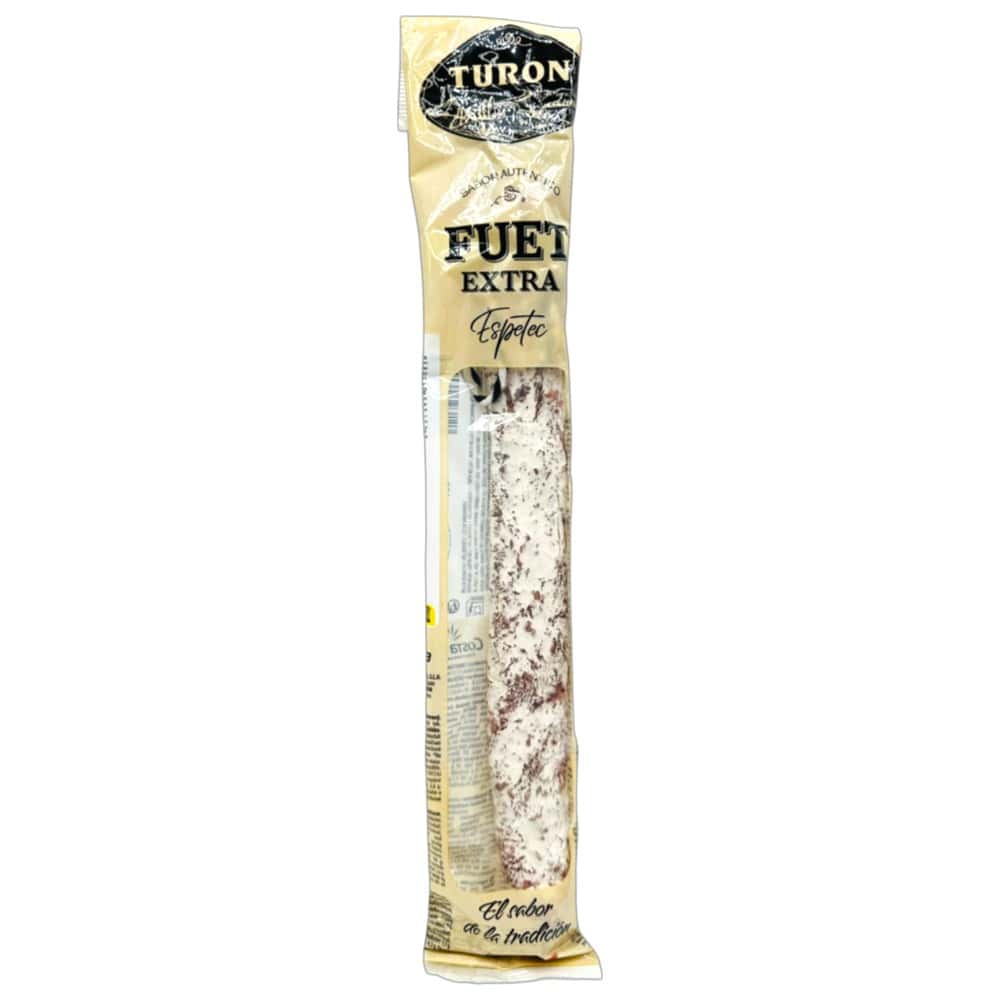 Mareni Fuet Extra Espetec in 150g Verpackung, spanische Wurst mit Gewürzen, ideal für Snacks und Tapas.