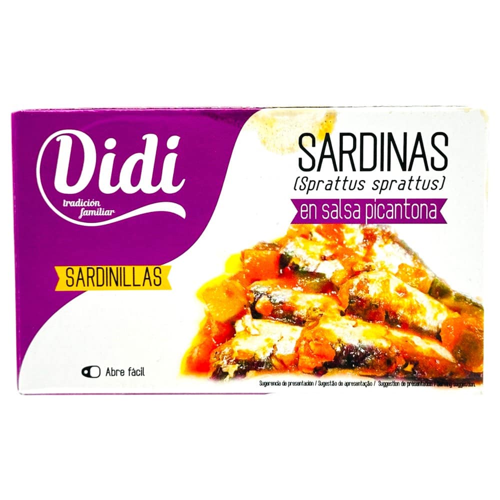 Didi Sardinas in scharfer Salsa Picante, 81g, spanische Sardinen in würziger Soße.