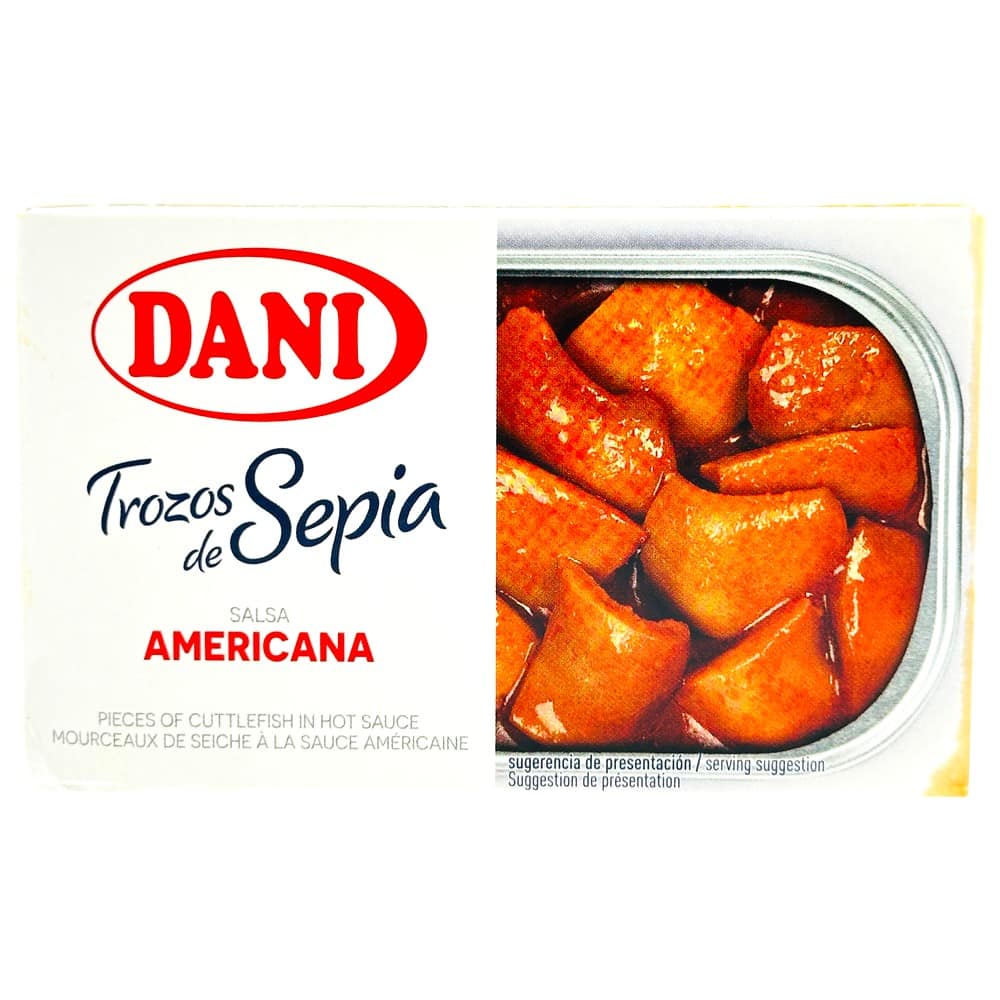 Marini Trozos de Sepia in amerikanischer Soße, direkt aus Spanien, in einer Dose.