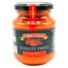 Spanische hausgemachte gebratene Tomatensauce in Glas, ideal für spanische Gerichte, mareni.com.