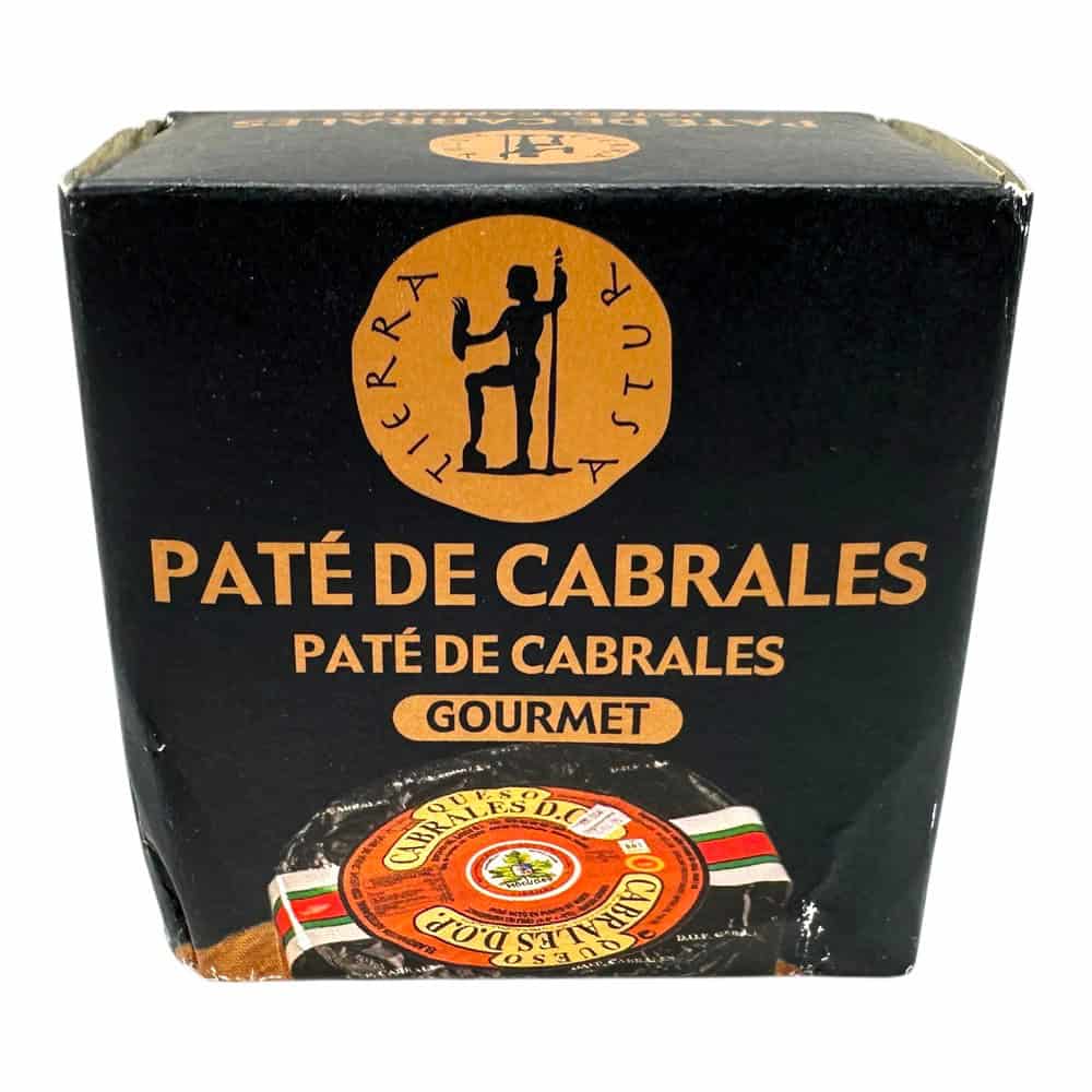 Mareni Paté de Cabrales Gourmet-Aufstrich mit Cabrales-Käse in schwarzer Verpackung.