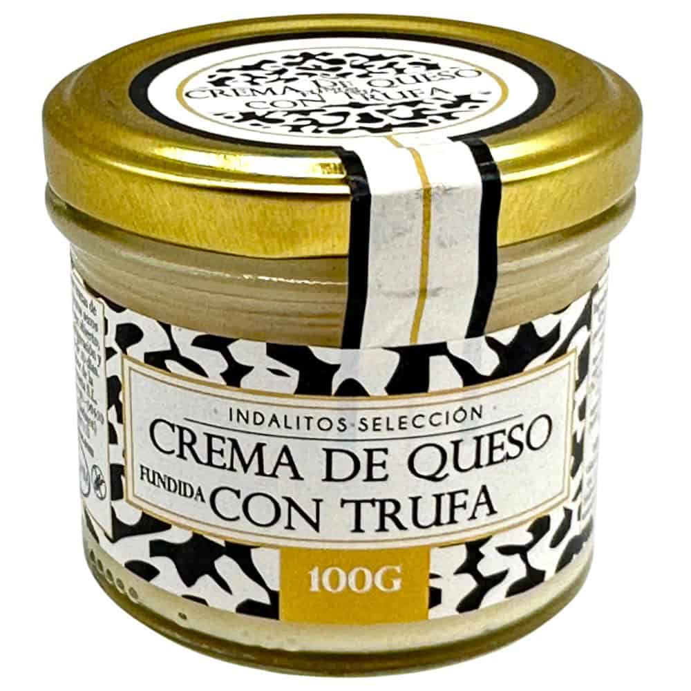 Mareni Indalitos Crema de queso con trufa 100g, spanisches Käseprodukt mit Trüffel, hochwertig verpackt.