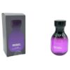 Rebel comotú Eau de Parfum 100 ml Flasche mit schwarzem Deckel und Verpackung, violett gefärbt.