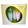 Pistacho Cream Geschenkset mit Duftspray und Body Milk Glitter, ideal für Frauen, aus Spanien, hochwertig verpackt.