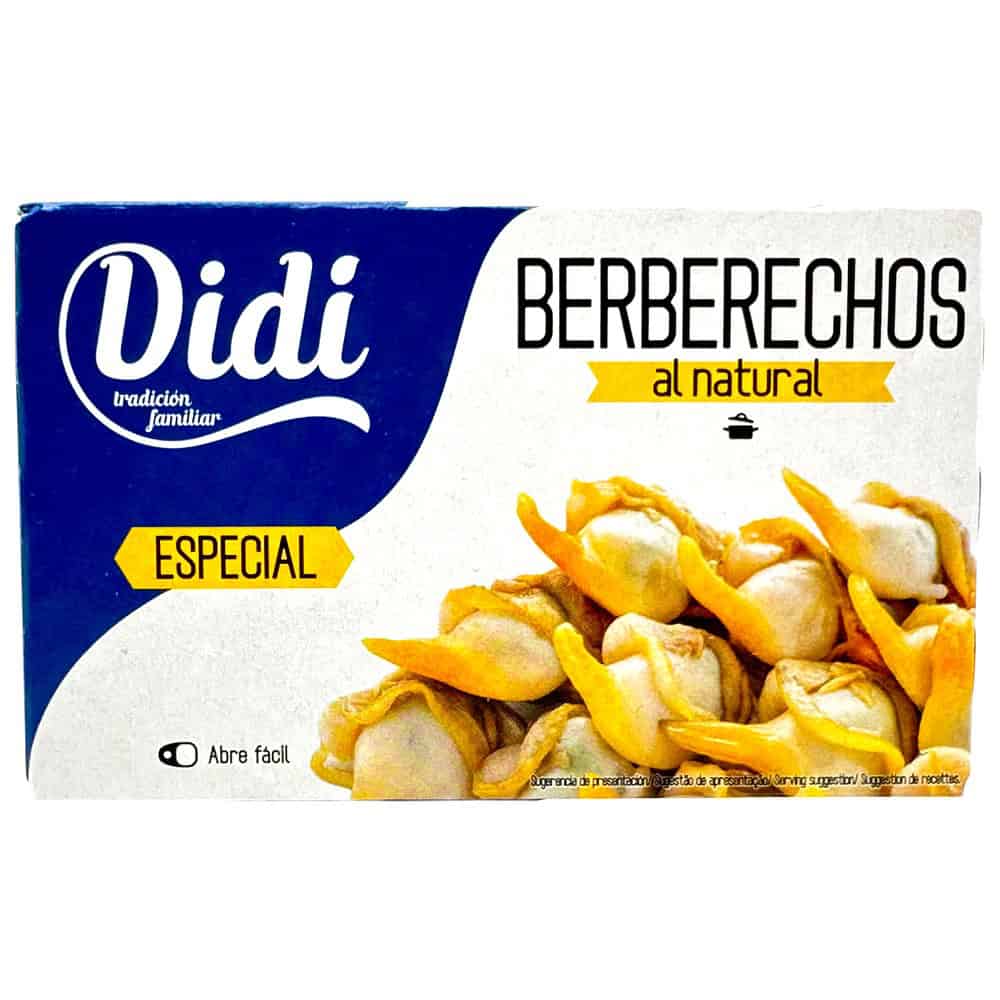 Didi Berberechos al natural in der Verpackung, spanische Herzmuscheln in Naturlake, 63 g.