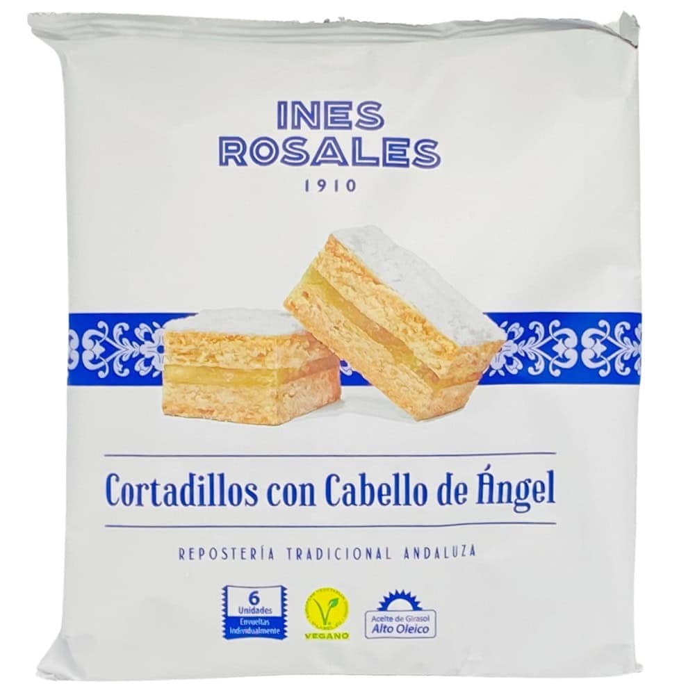 Mareni Cortadillos con Cabello de Ángel, spanisches Gebäck mit Kürbismarmelade, 6 Stück, vegane Qualität.