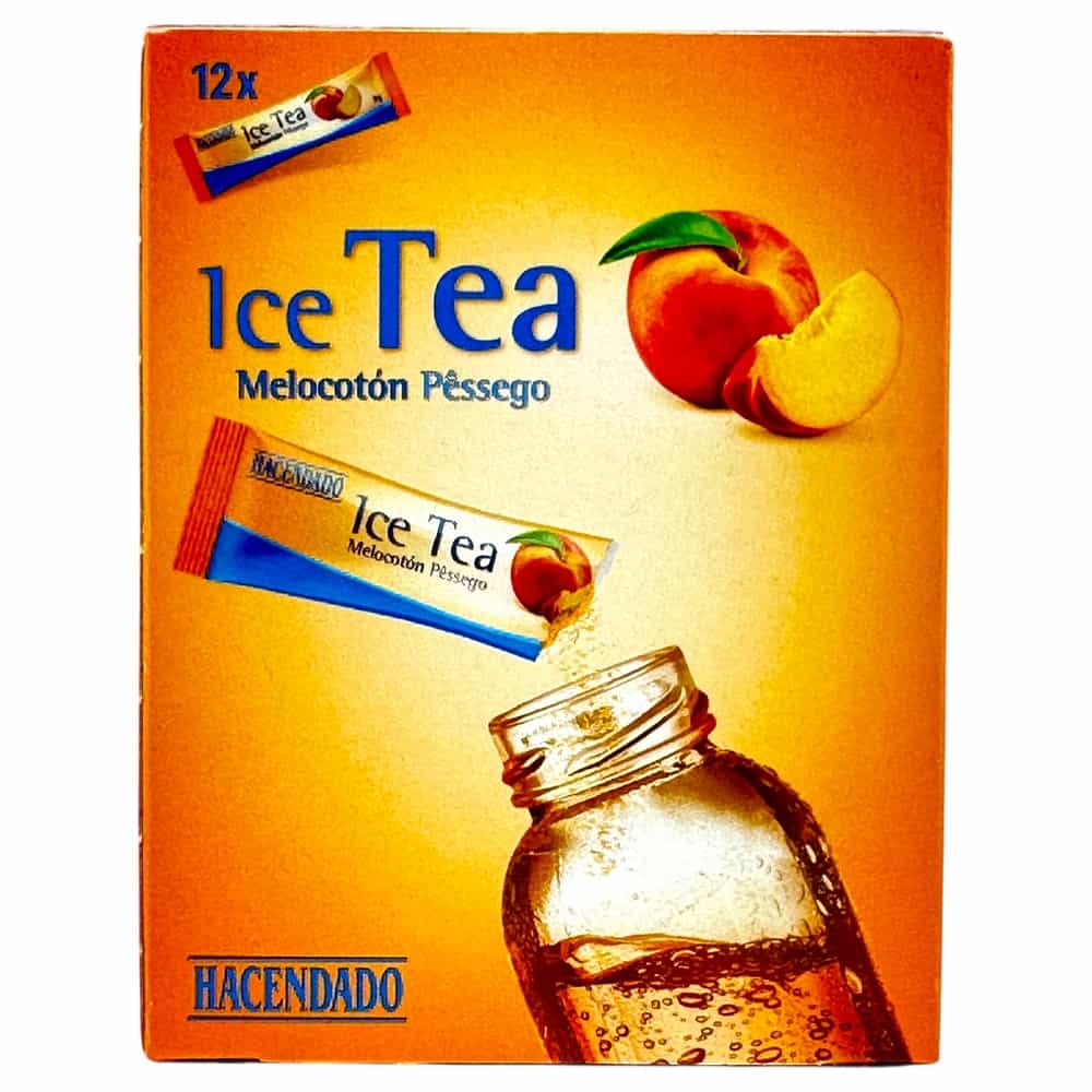 Erfrischendes Ice Tea Melocotón mit Pfirsich, 12 Beutel, spanisches Produkt, ideal für heiße Tage.