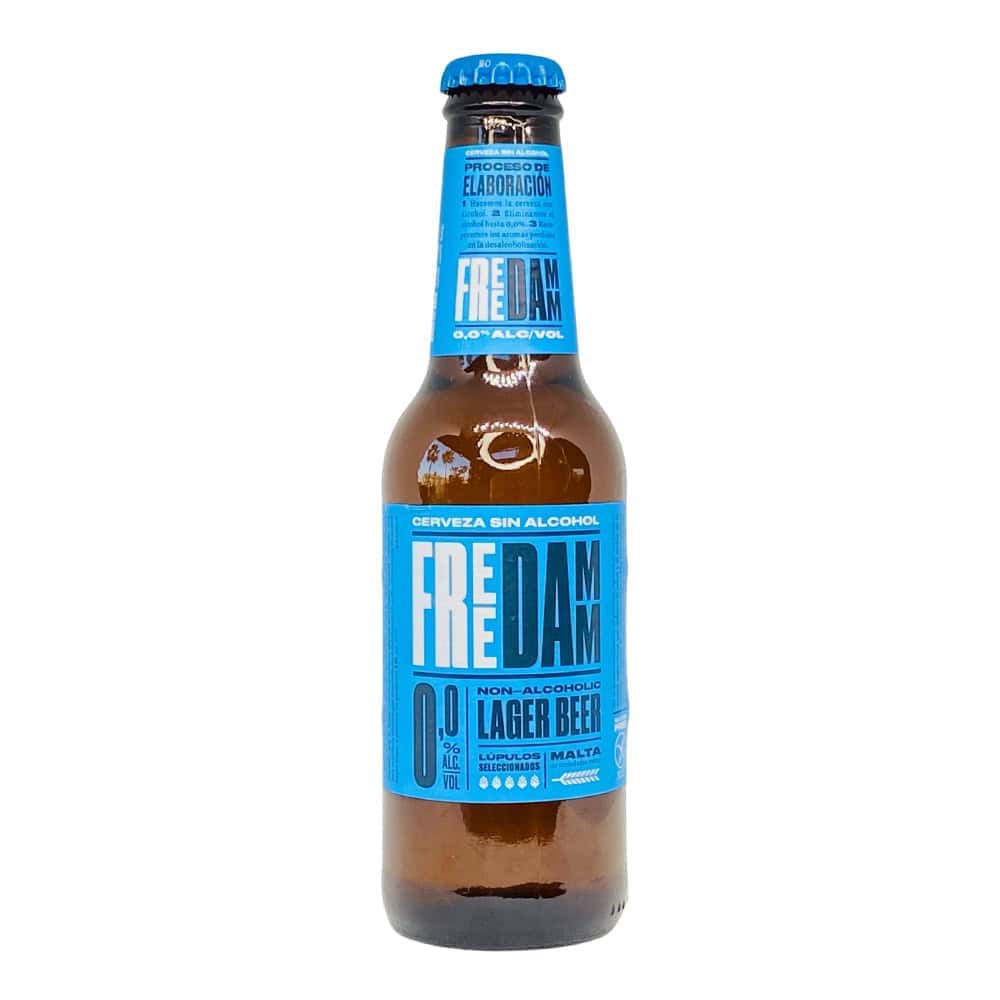 Alkoholfreies Lagerbier von Mareni, 0,25 l Flasche, ideal für alkoholfreie Erfrischungen, mit spanischer Herkunft.