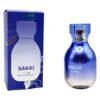 Sakai Comotú Eau de Parfum für Damen, 100 ml, in blauer Flasche mit Verpackung.