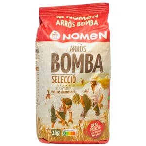 Nomen Arroz Bomba Pack - traditionelle spanische Reissorte für Paella, ideal für aromatische Gerichte, aus Spanien direkt importiert, hochwertige Qualität, 1 kg Packung.