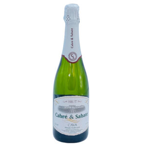 Ergiebiges Bild einer spanischen Cava Flasche für qualitativ hochwertigen Schaumwein aus Spanien.