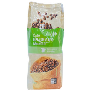 Kaffeebohnenmischung - Natürlich geröstet 80% - Torrefacto 20% mit Zucker geröstet - 1Kg