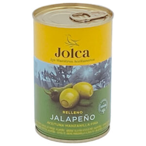 Jolca Oliven mit Pepperonipaste gefüllt – Aceitunas rellenas de jalapeño 130 g