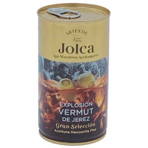 Jolca - Aceitunas Explosión Vermut de Jerez – Spanische grüne Oliven mit Wermut – 150 g